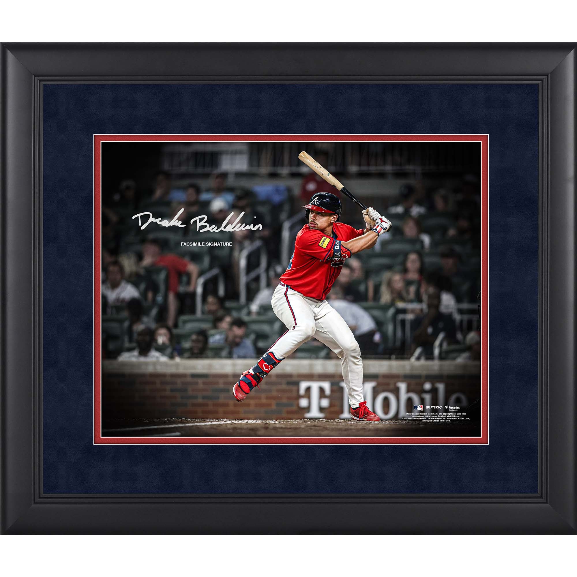 Drake Baldwin Atlanta Braves Facsimile Signature Framed 11" x 14" Spotlight Photograph