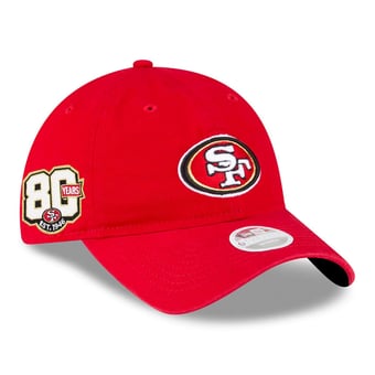 Women's New Era Scarlet San Francisco 49ers 80th Anniversary Side Patch 9TWENTY Adjustable Hat