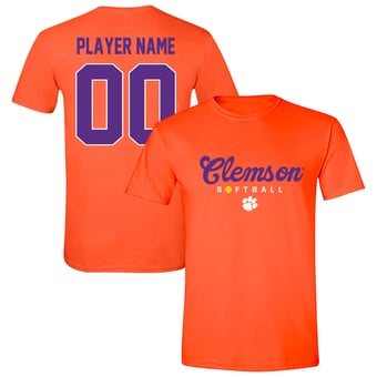 Unisex Orange Clemson Tigers Collegiate Softball T-Shirt