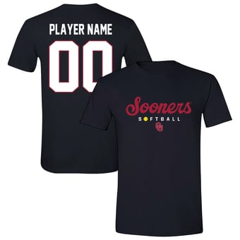 Unisex Black Oklahoma Sooners Collegiate Softball T-Shirt