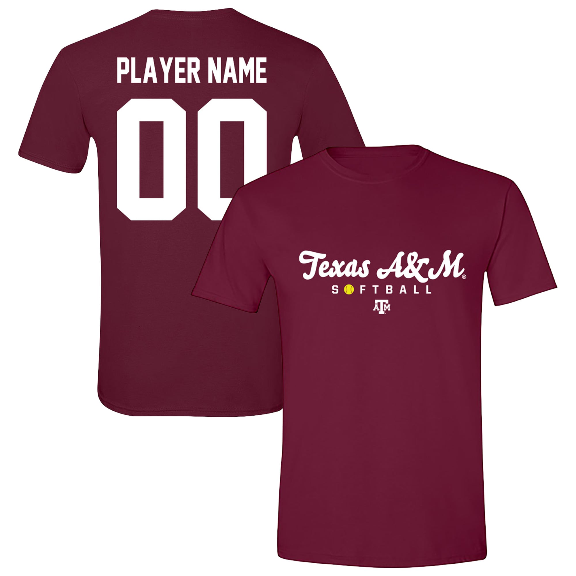Unisex Maroon Texas A&M Aggies Collegiate Softball T-Shirt