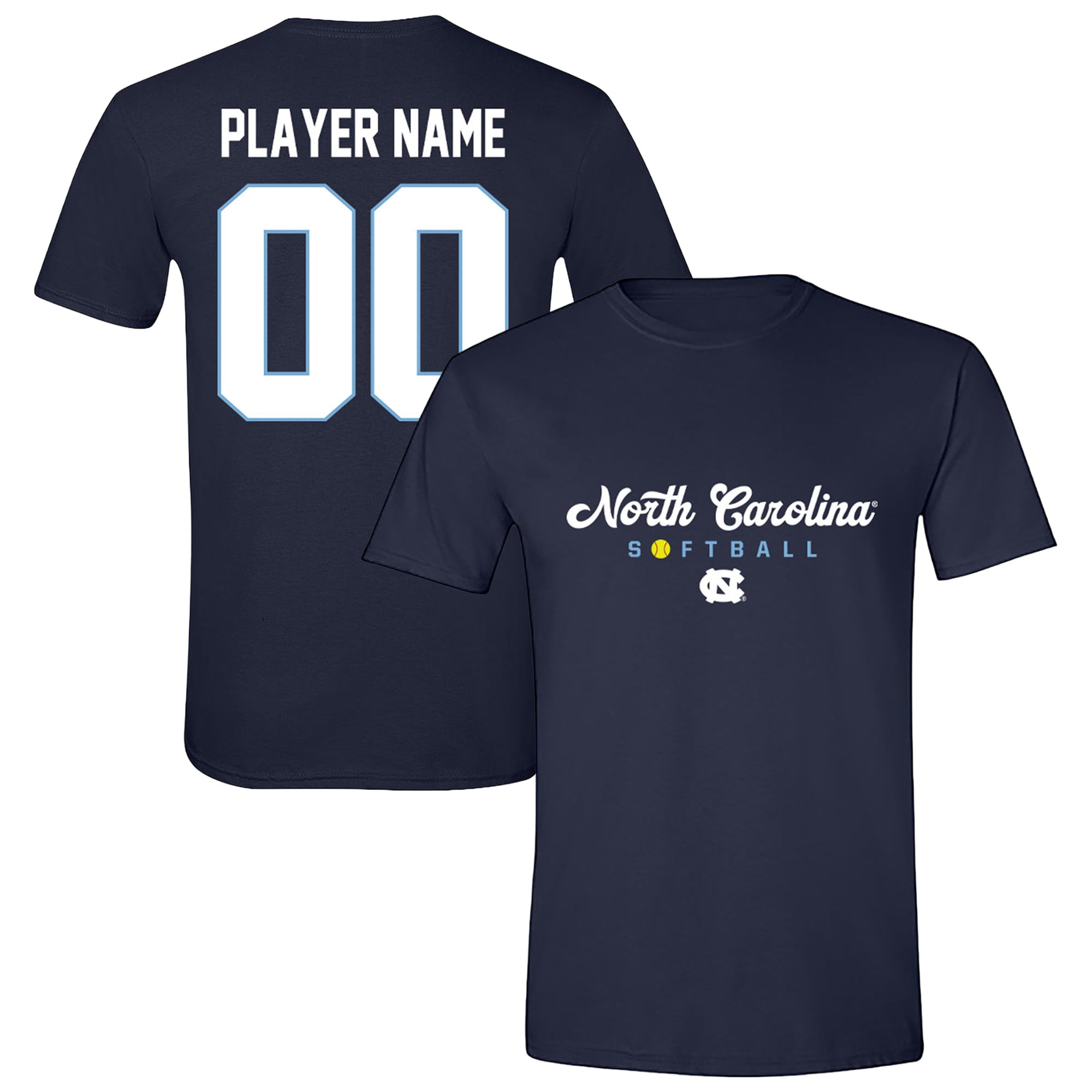 Unisex Navy North Carolina Tar Heels Collegiate Softball T-Shirt