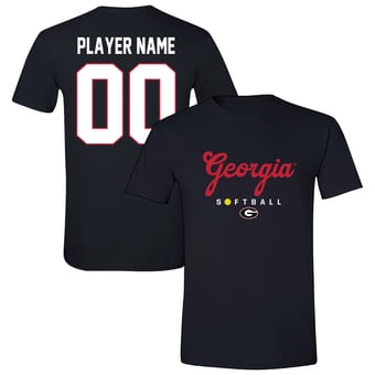 Unisex Black Georgia Bulldogs Collegiate Softball T-Shirt