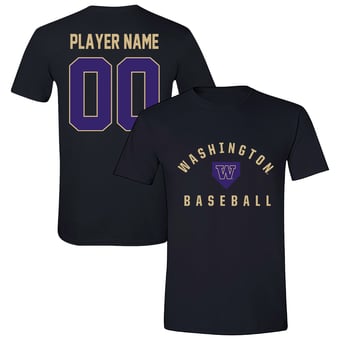 Unisex Black Washington Huskies Collegiate Baseball T-Shirt