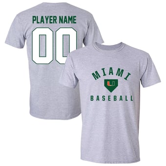 Unisex Gray Miami Hurricanes Collegiate Baseball T-Shirt