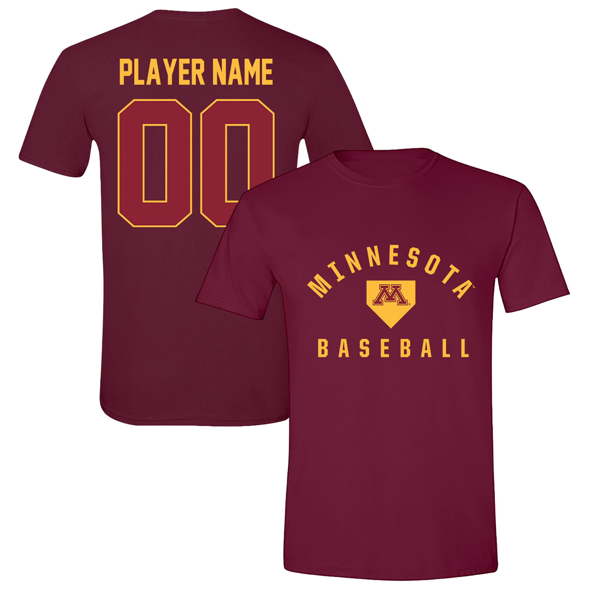 Unisex Maroon Minnesota Golden Gophers Collegiate Baseball T-Shirt