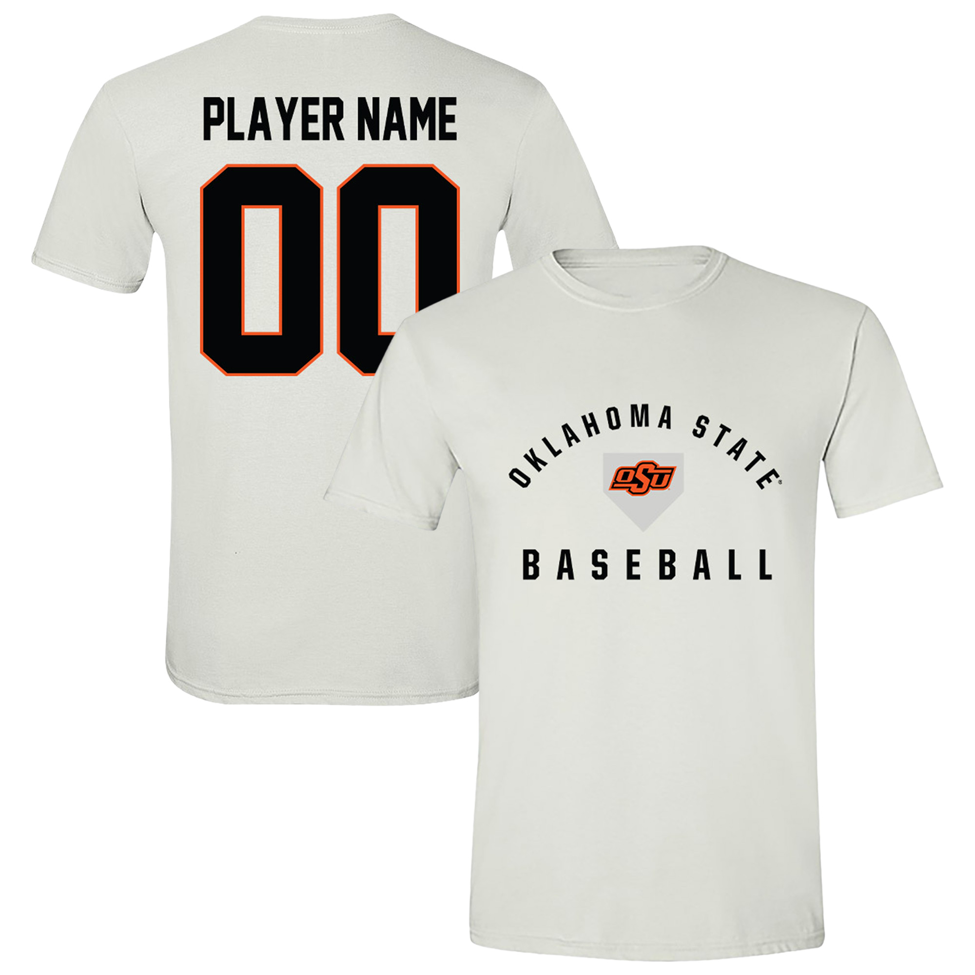 Unisex White Oklahoma State Cowboys Collegiate Baseball T-Shirt
