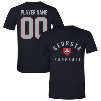 Unisex Black Georgia Bulldogs Collegiate Baseball T-Shirt