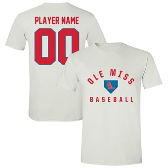 Unisex White Ole Miss Rebels Collegiate Baseball T-Shirt