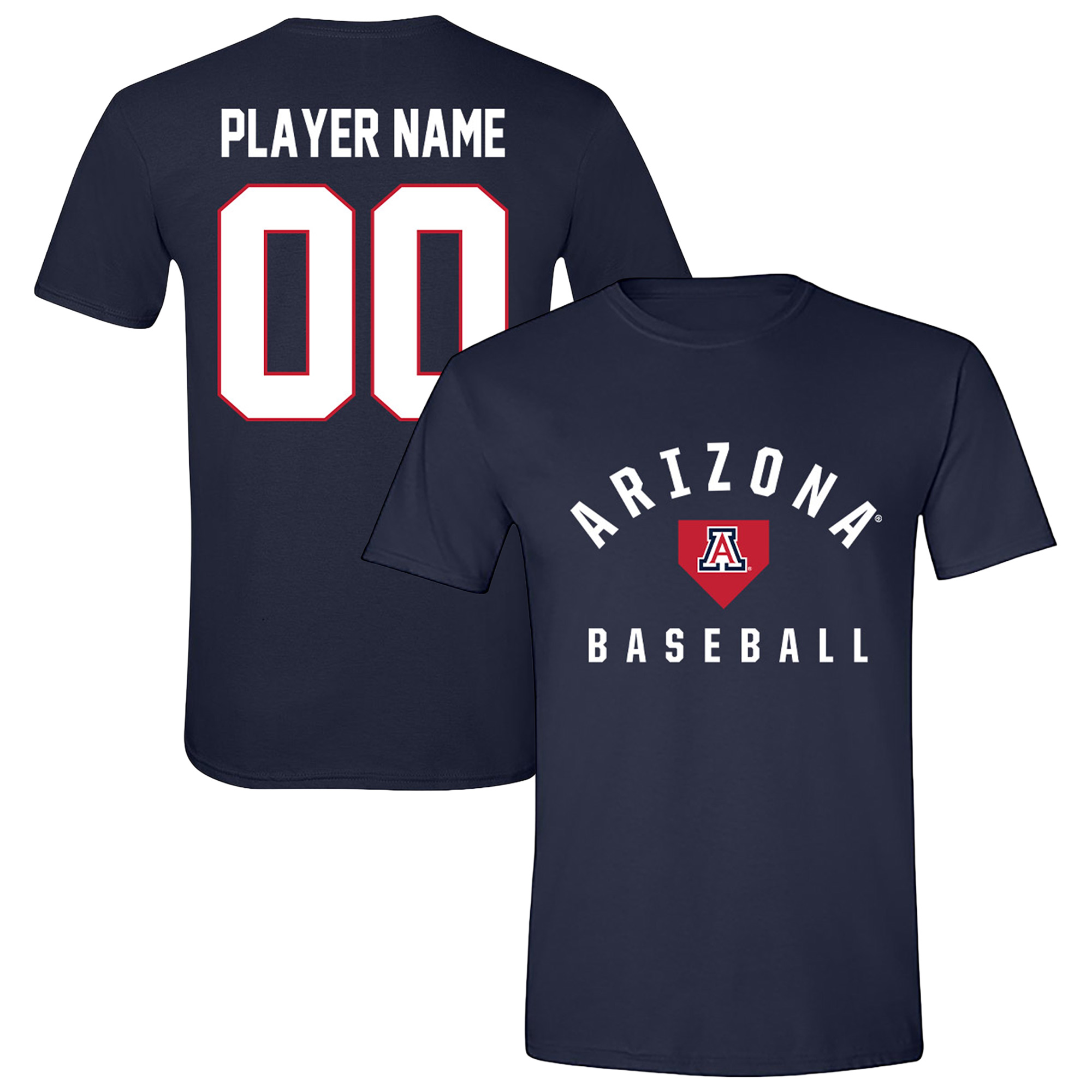 Unisex Navy Arizona Wildcats Collegiate Baseball T-Shirt