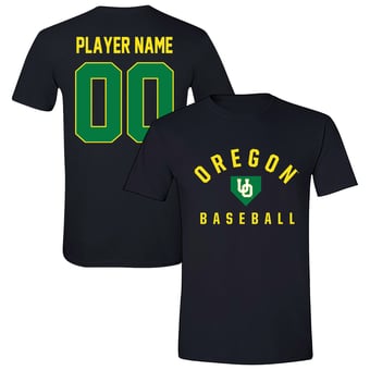 Unisex Black Oregon Ducks Collegiate Baseball T-Shirt