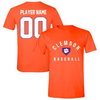 Unisex Orange Clemson Tigers Collegiate Baseball T-Shirt