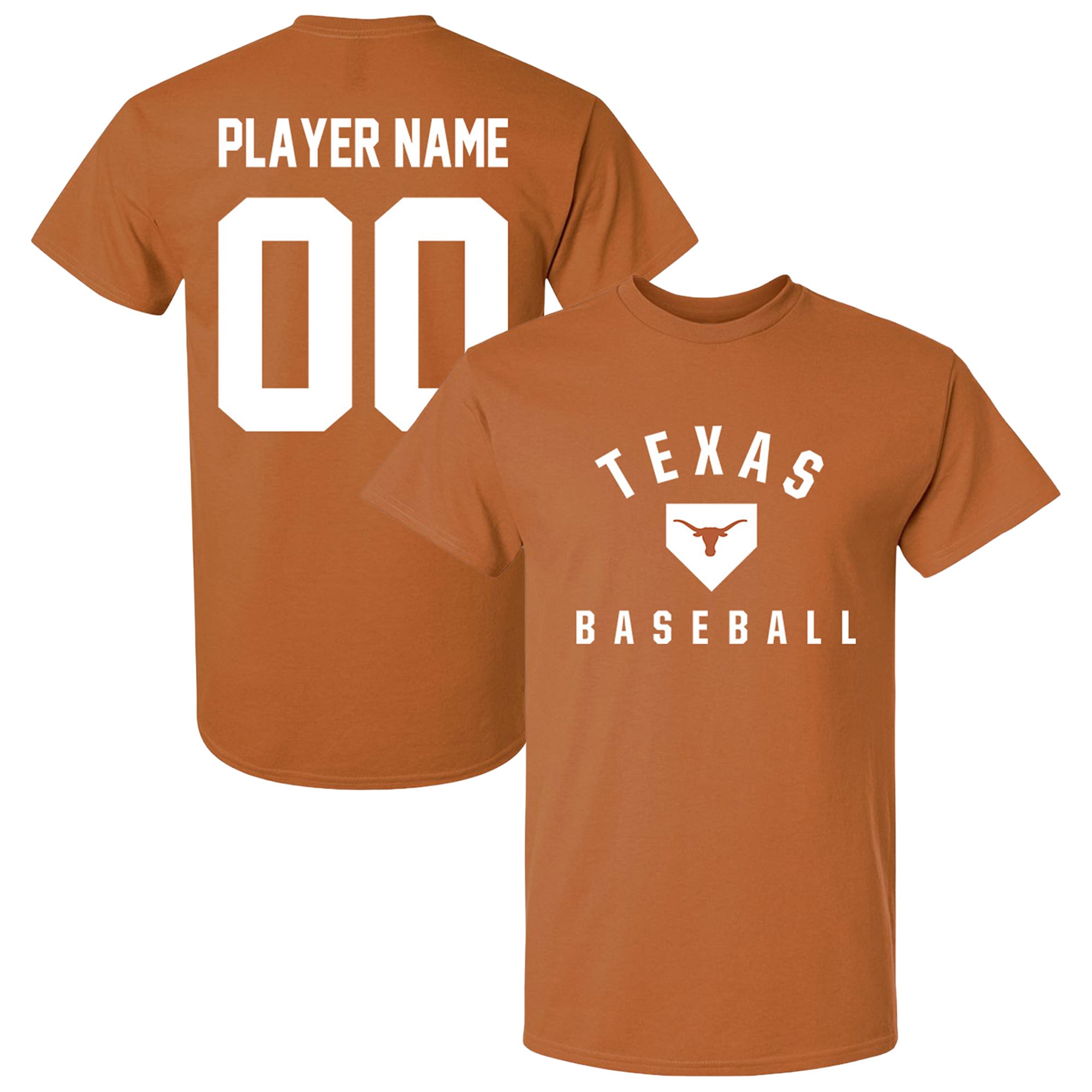 Unisex Texas Orange Texas Longhorns Collegiate Baseball T-Shirt