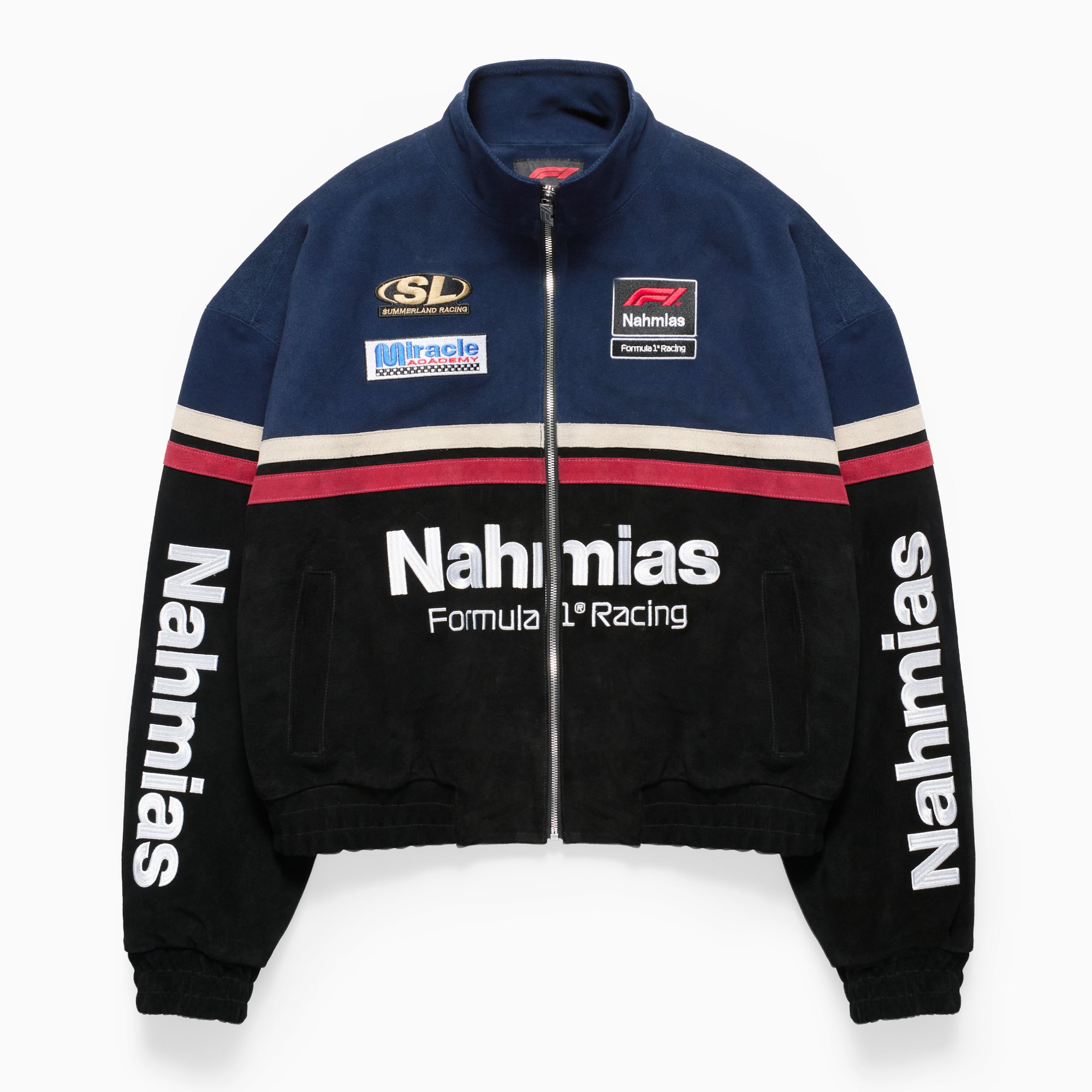Veste de course unisexe NAHMIAS x F1 noire à fermeture éclair intégrale