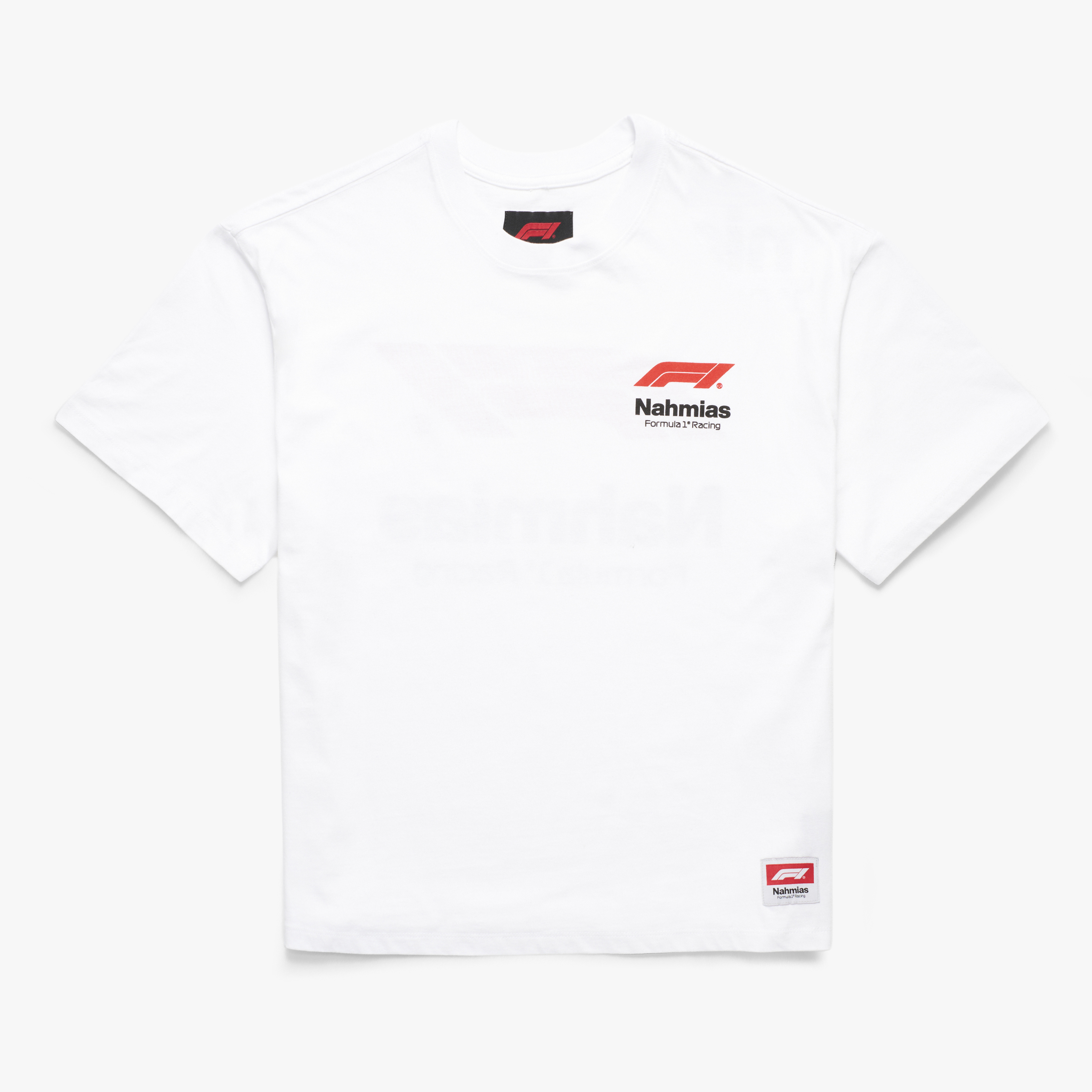 Unisex NAHMIAS x F1 White Logo Boxy T-Shirt