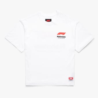 Unisex NAHMIAS x F1 White Logo Boxy T-Shirt