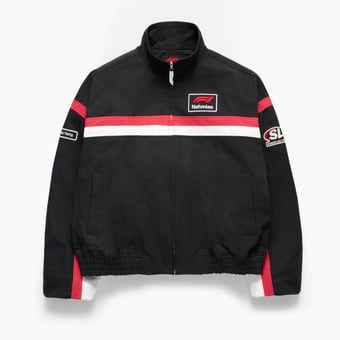 Unisex NAHMIAS x F1 Black Full-Zip Moto Bomber Jacket