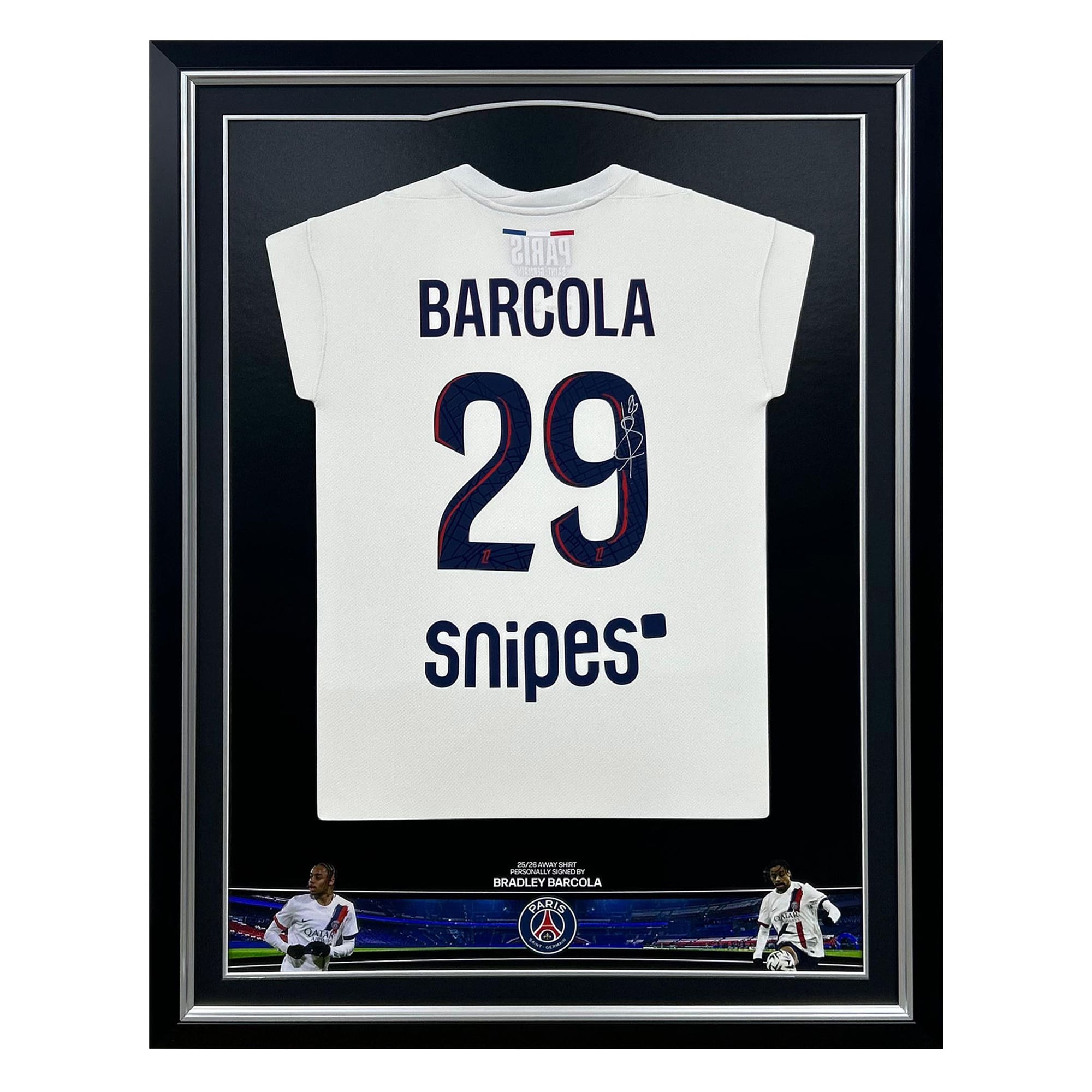 Maillot extérieur Paris Saint-Germain 25/26 signé - Barcola