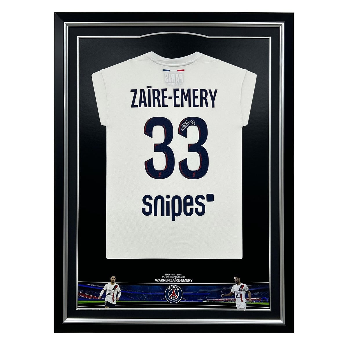 Maillot extérieur Paris Saint-Germain 25/26 signé - Warren Zaire-Emery