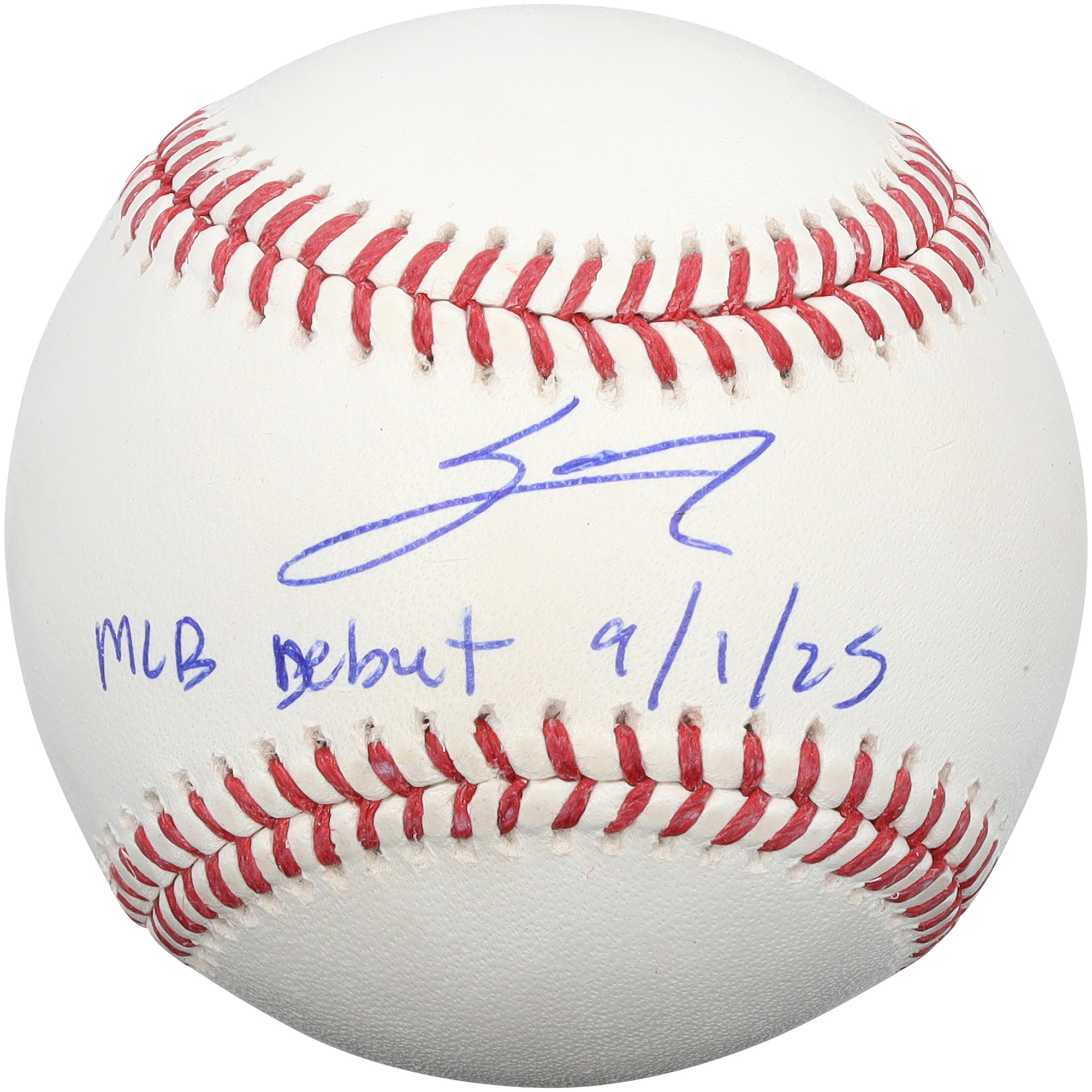 Sal Stewart Cincinnati Reds Autographed Baseball with "MLB Debut 9/1/25" Inscription