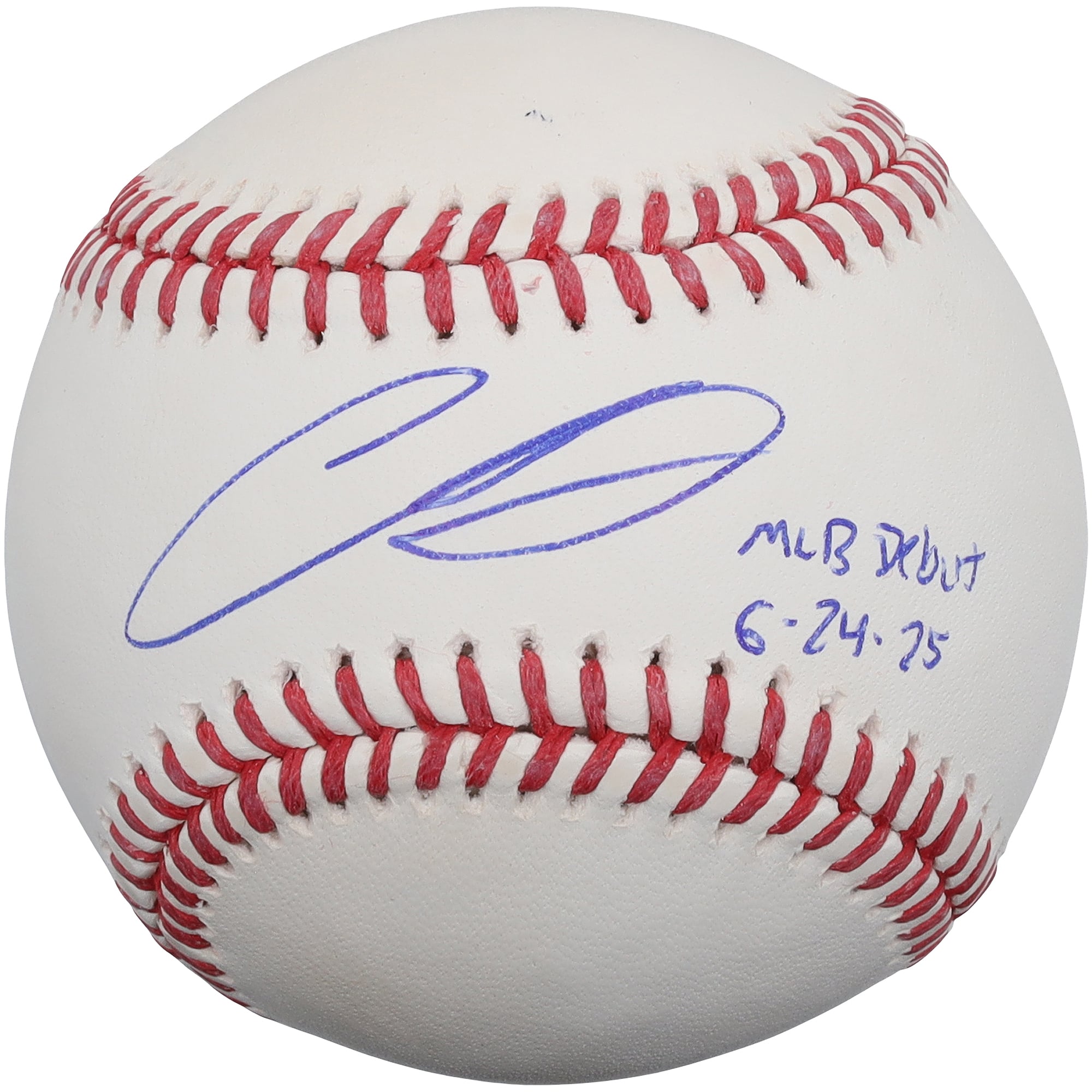 Chase Burns Cincinnati Reds Autographed Baseball with "MLB Debut 6/24/25" Inscription