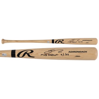 Sal Stewart Cincinnati Reds Autographed Blonde Rawlings Pro Bat with "MLB Debut 9/1/25" Inscription