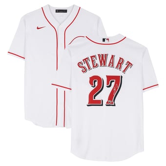 Sal Stewart Cincinnati Reds Autographed White Nike Replica Jersey