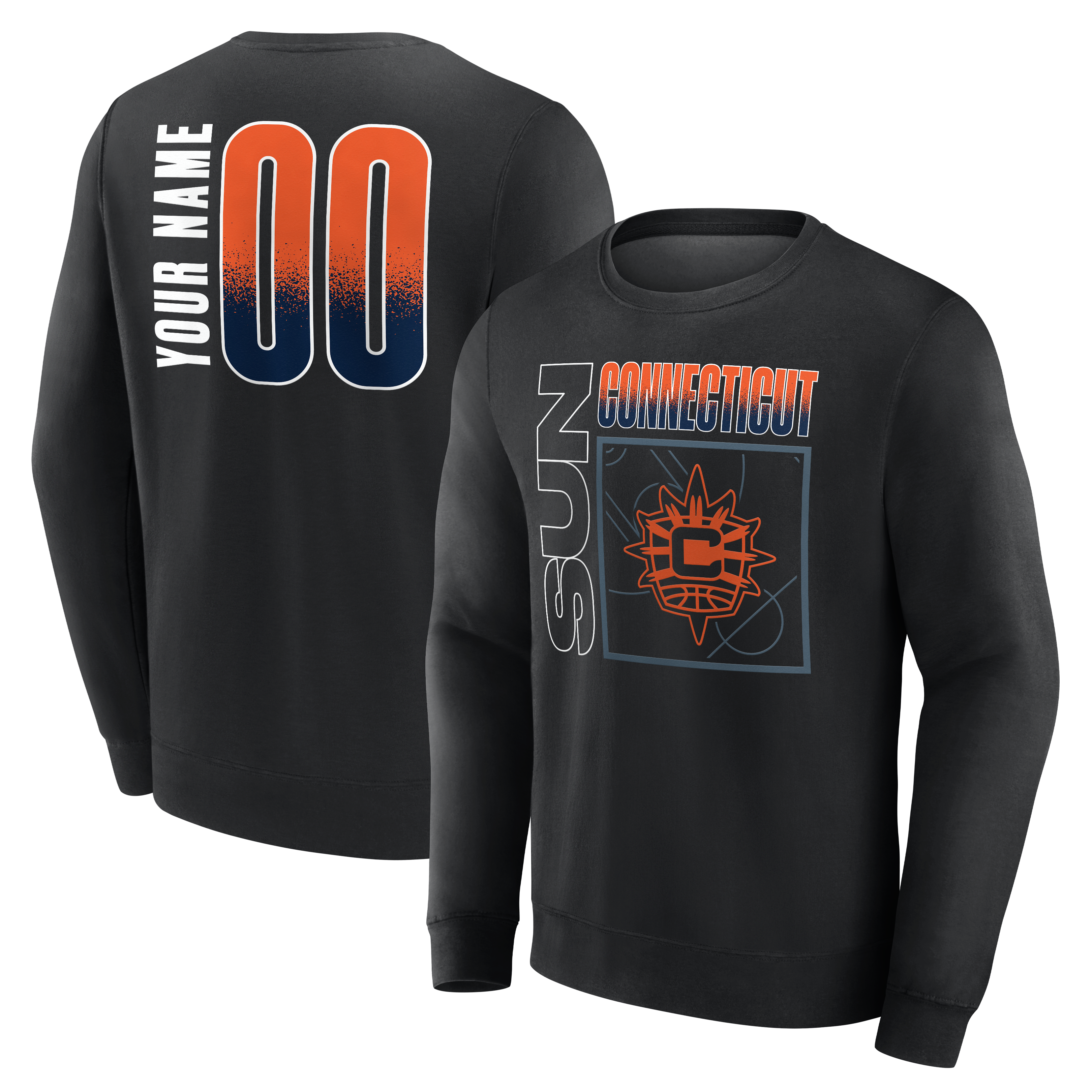 Men’s Black Connecticut Sun Home Court Pop Personalized Name & Number Sweatshirt Men’s Black Connecticut Sun Home Court Pop Personalized Name & Number Sweatshirt