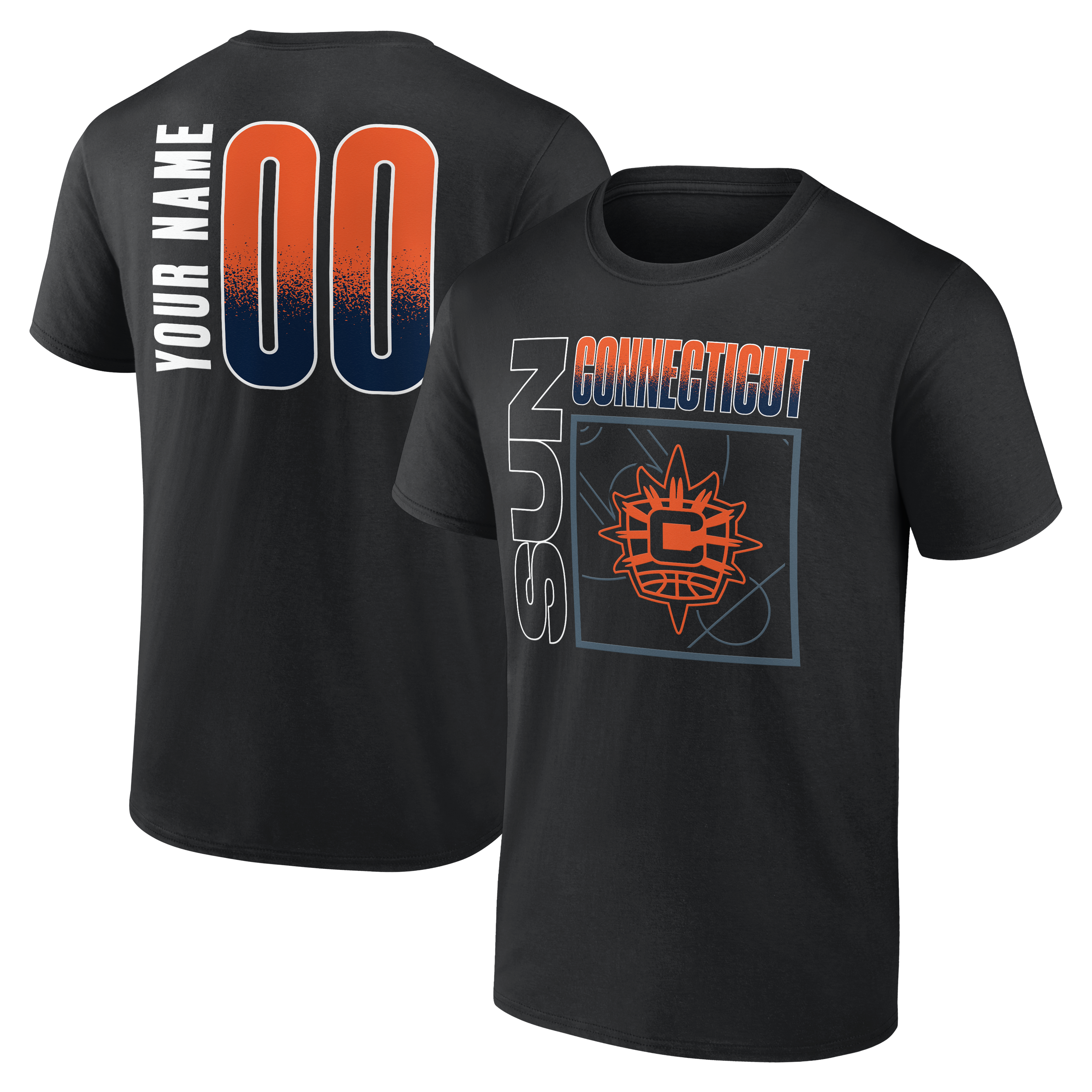 Men’s Black Connecticut Sun Home Court Pop Personalized Name & Number T-Shirt Men’s Black Connecticut Sun Home Court Pop Personalized Name & Number T-Shirt