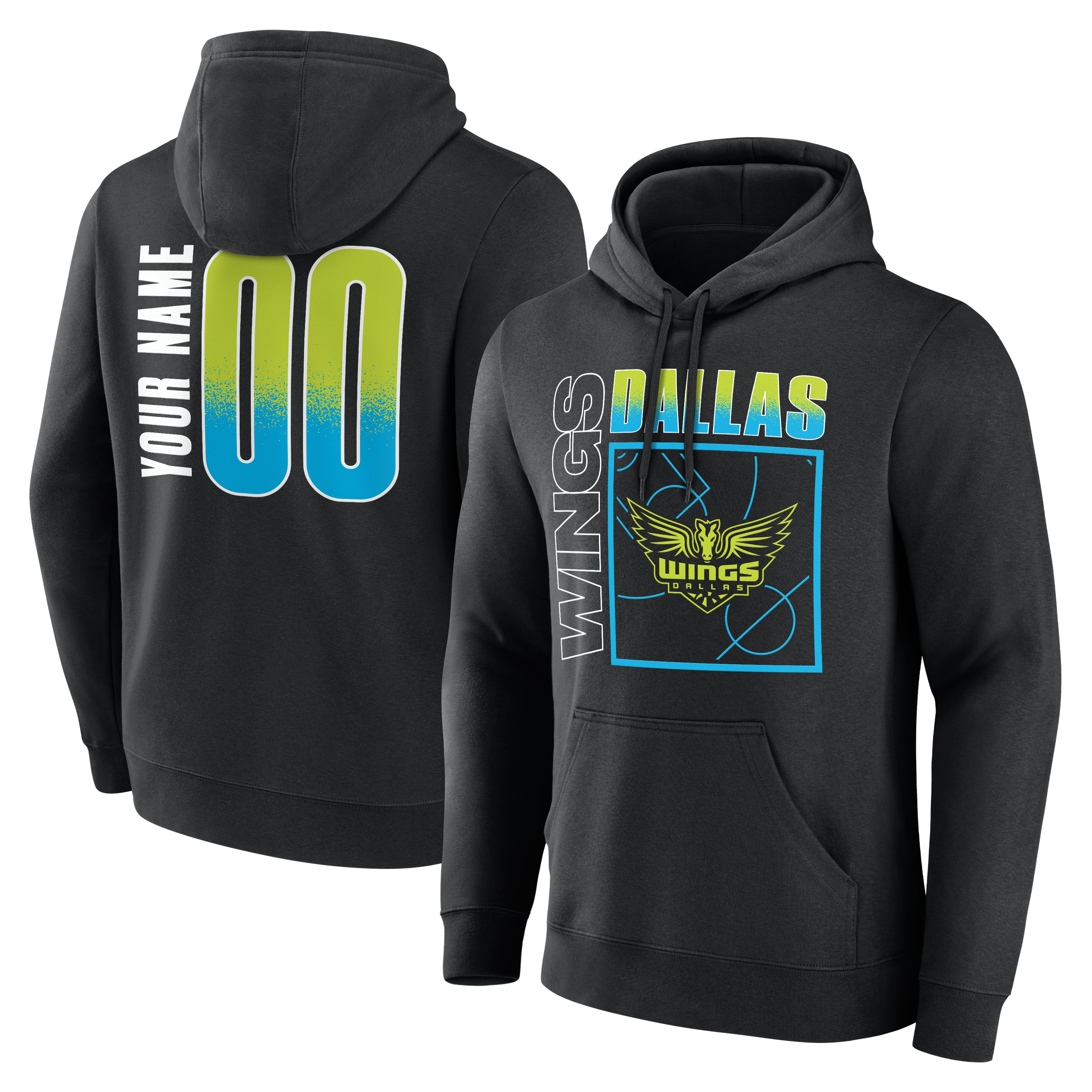 Men’s Black Dallas Wings Big & Tall Home Court Pop Personalized Name & Number Hoodie Men’s Black Dallas Wings Big & Tall Home Court Pop Personalized Name & Number Hoodie