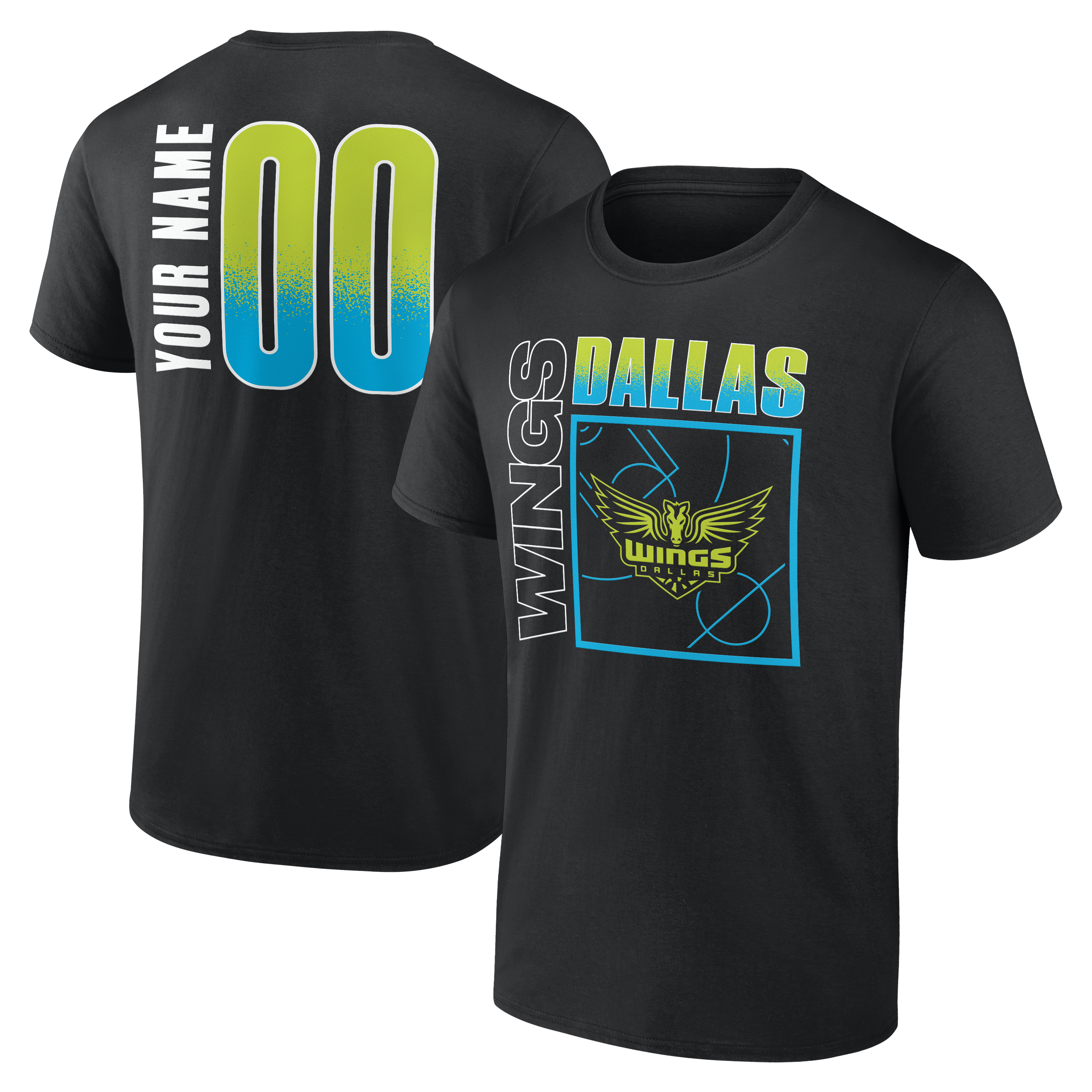 Men’s Black Dallas Wings Big & Tall Home Court Pop Personalized Name & Number T-Shirt Men’s Black Dallas Wings Big & Tall Home Court Pop Personalized Name & Number T-Shirt