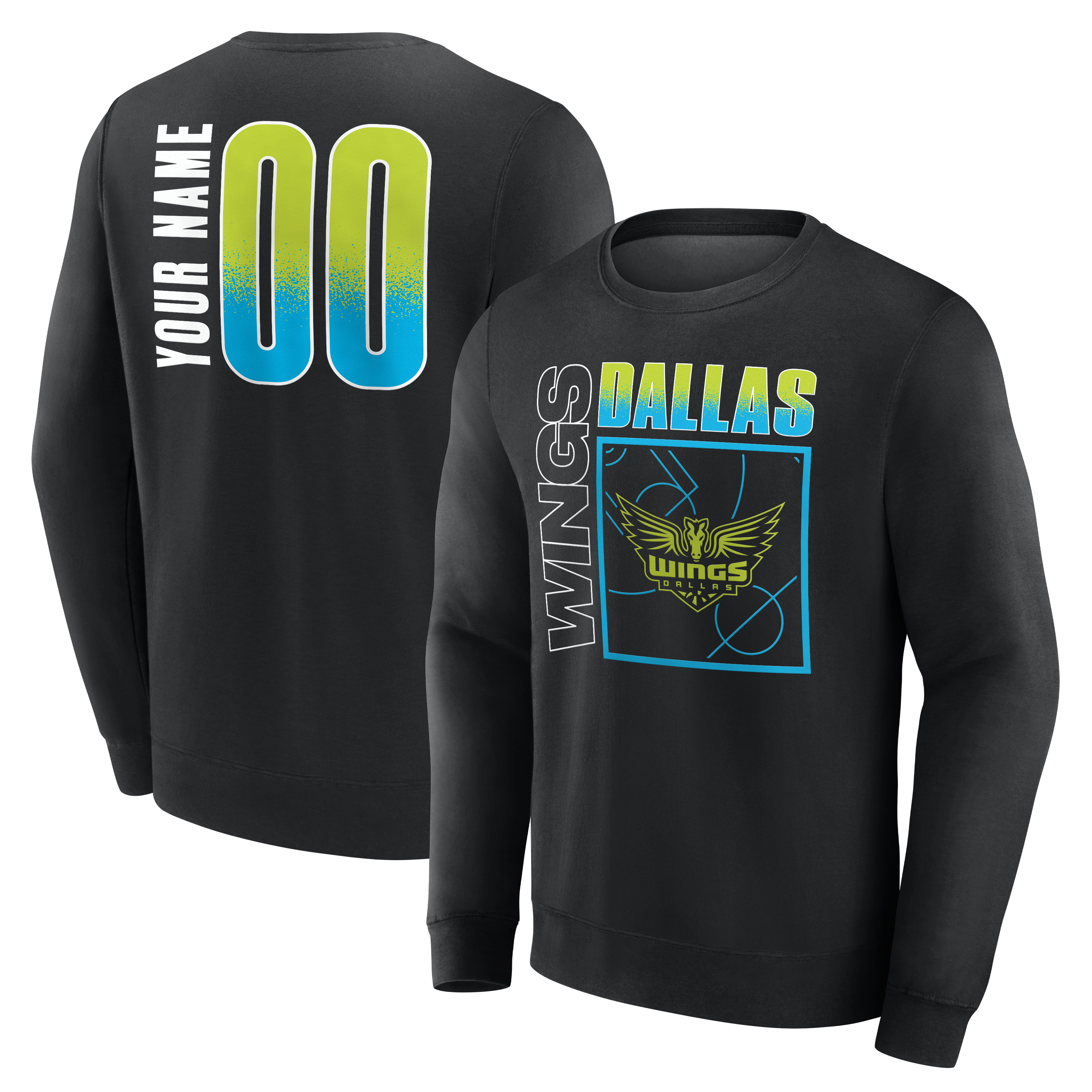 Men’s Black Dallas Wings Home Court Pop Personalized Name & Number Sweatshirt Men’s Black Dallas Wings Home Court Pop Personalized Name & Number Sweatshirt