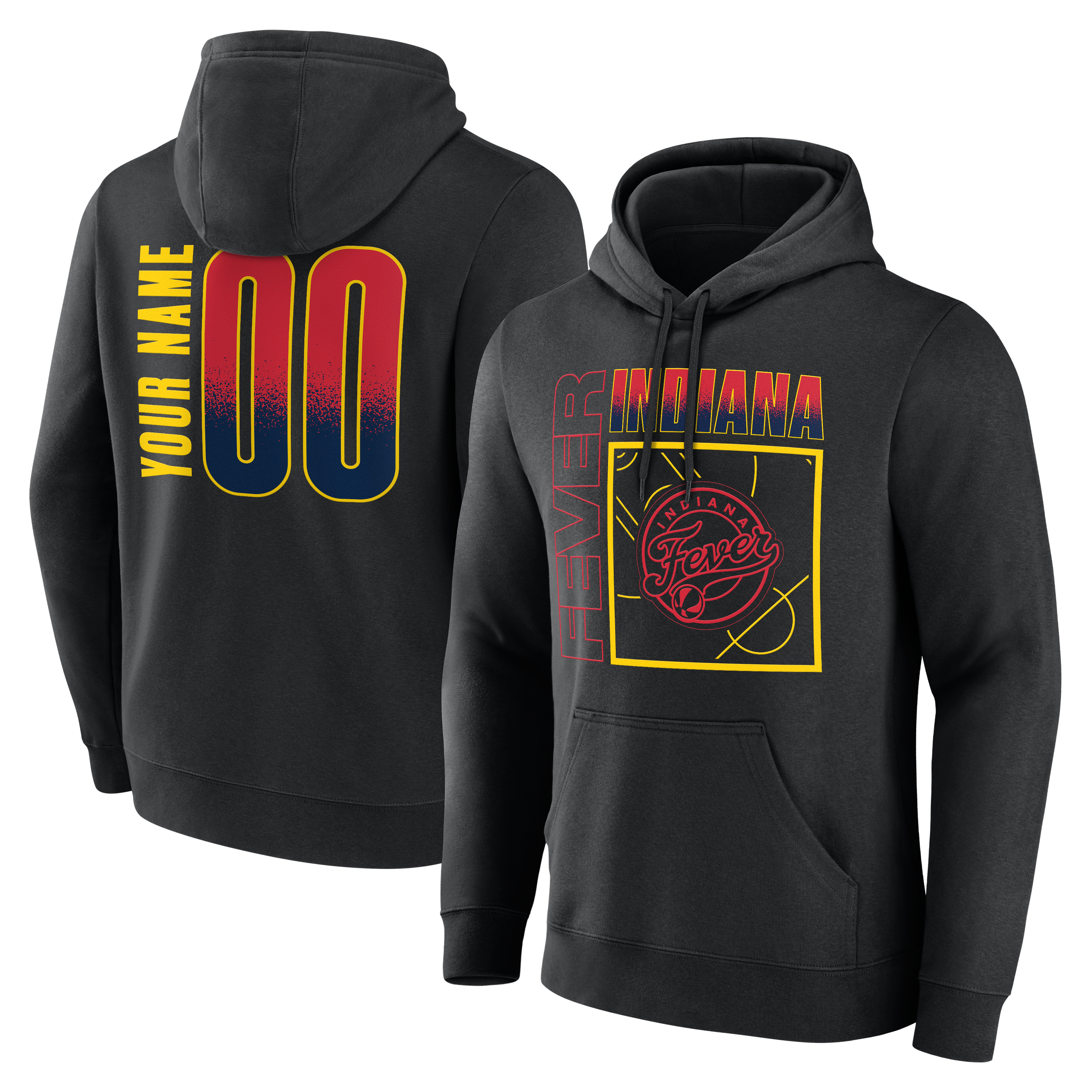 Men’s Black Indiana Fever Big & Tall Home Court Pop Personalized Name & Number Hoodie Men’s Black Indiana Fever Big & Tall Home Court Pop Personalized Name & Number Hoodie