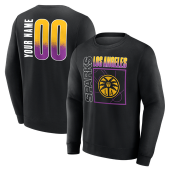 Men's Black Los Angeles Sparks  Home Court Pop Personalized Name & Number Sweatshirt