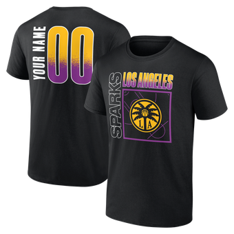 Men's Black Los Angeles Sparks  Home Court Pop Personalized Name & Number T-Shirt