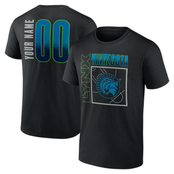 Men's Black Minnesota Lynx Big & Tall Home Court Pop Personalized Name & Number T-Shirt