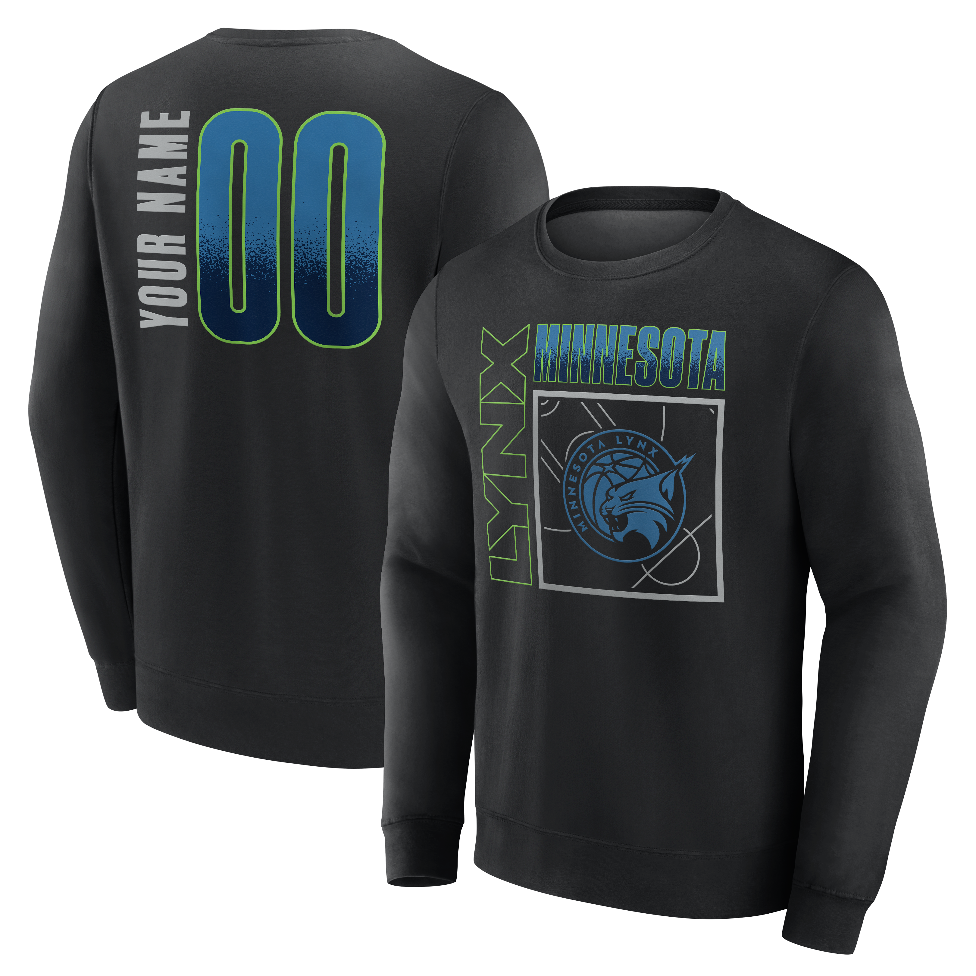 Men’s Black Minnesota Lynx Home Court Pop Personalized Name & Number Sweatshirt Men’s Black Minnesota Lynx Home Court Pop Personalized Name & Number Sweatshirt