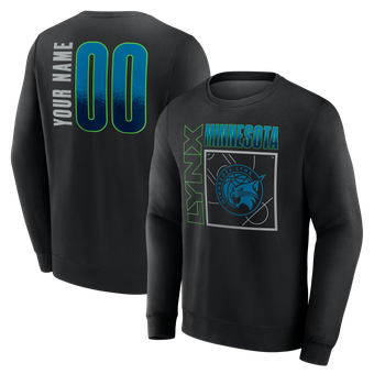 Men's Black Minnesota Lynx  Home Court Pop Personalized Name & Number Sweatshirt