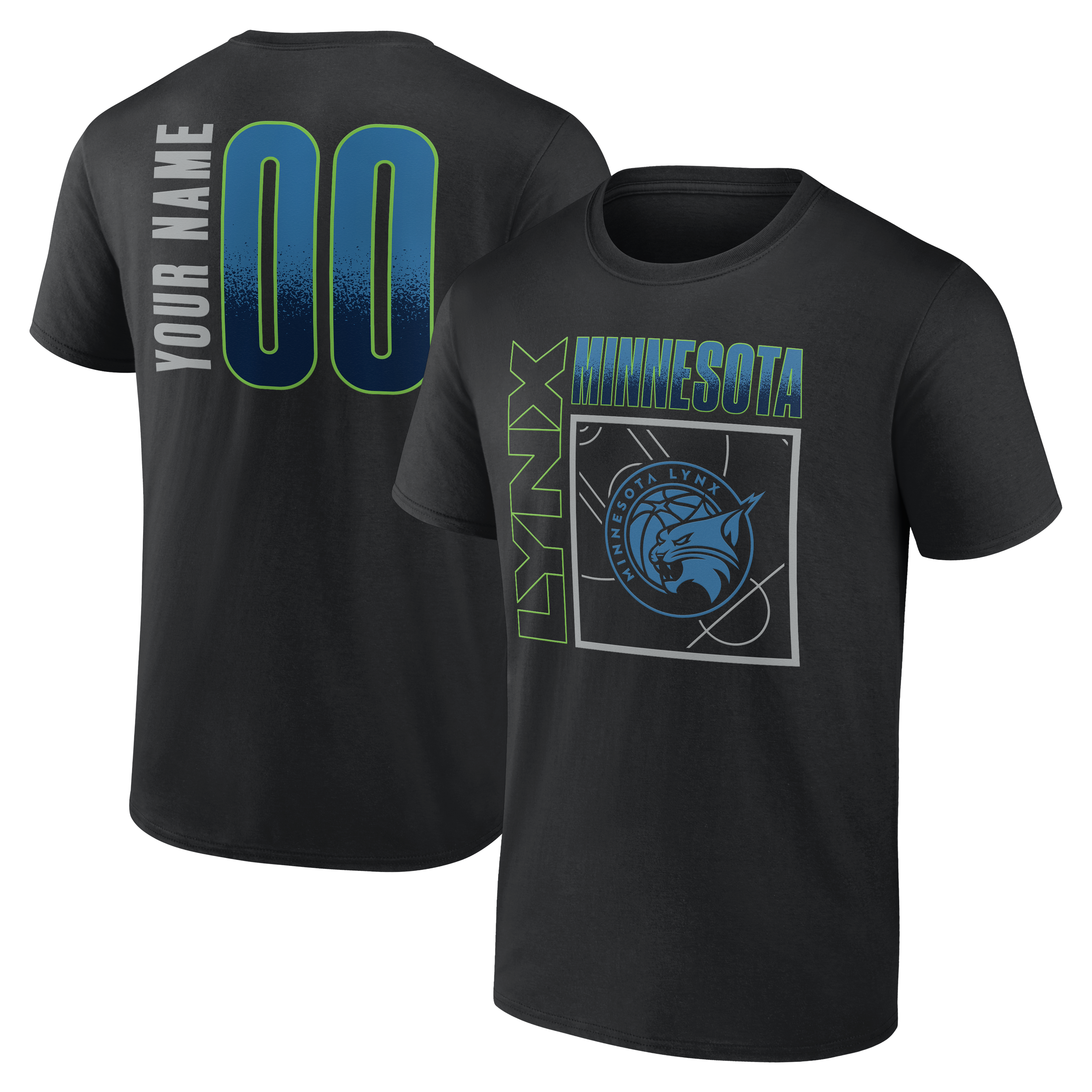 Men’s Black Minnesota Lynx Home Court Pop Personalized Name & Number T-Shirt Men’s Black Minnesota Lynx Home Court Pop Personalized Name & Number T-Shirt