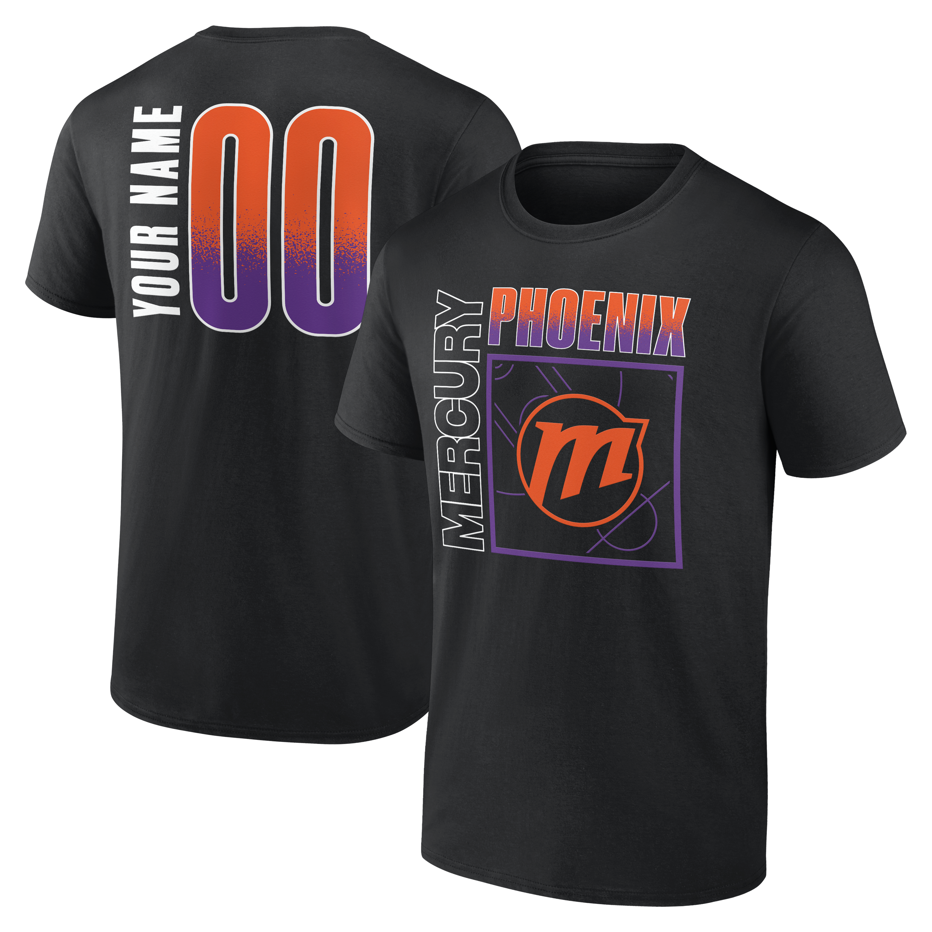 Men’s Black Phoenix Mercury Home Court Pop Personalized Name & Number T-Shirt Men’s Black Phoenix Mercury Home Court Pop Personalized Name & Number T-Shirt