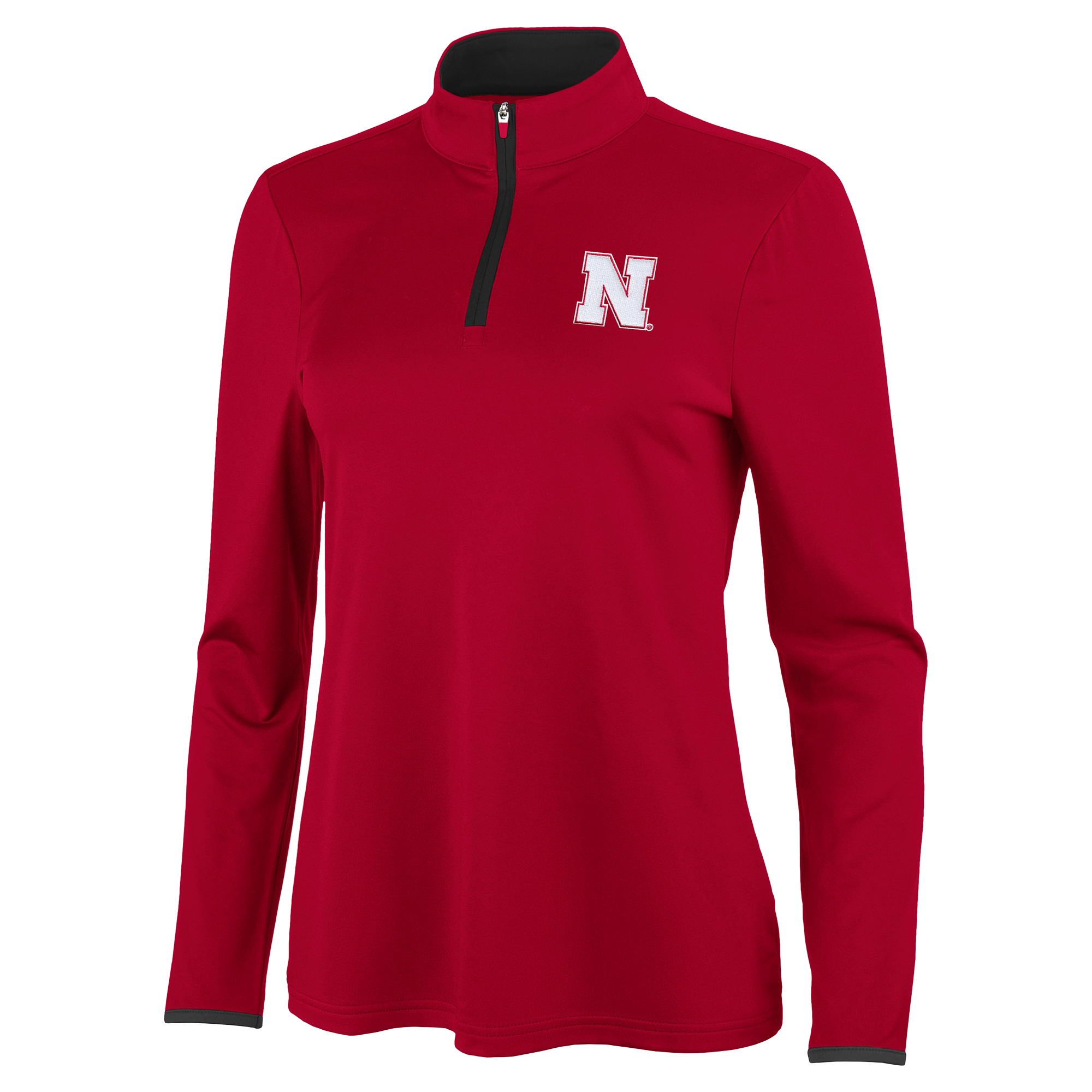 Women’s Antigua Scarlet/Black Nebraska Huskers Brink Quarter-Zip Pullover Women’s Antigua Scarlet/Black Nebraska Huskers Brink Quarter-Zip Pullover