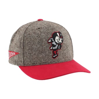 Unisex Zephyr Brown/Scarlet Ohio State Buckeyes Tweed Pinched Crown Adjustable Hat