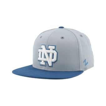 Unisex Zephyr  Gray Notre Dame Fighting Irish Pastel Fitted Hat