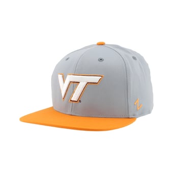 Unisex Zephyr  Gray Virginia Tech Hokies Pastel Fitted Hat