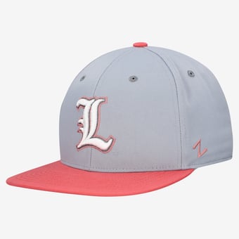 Unisex Zephyr  Gray Louisville Cardinals Pastel Fitted Hat