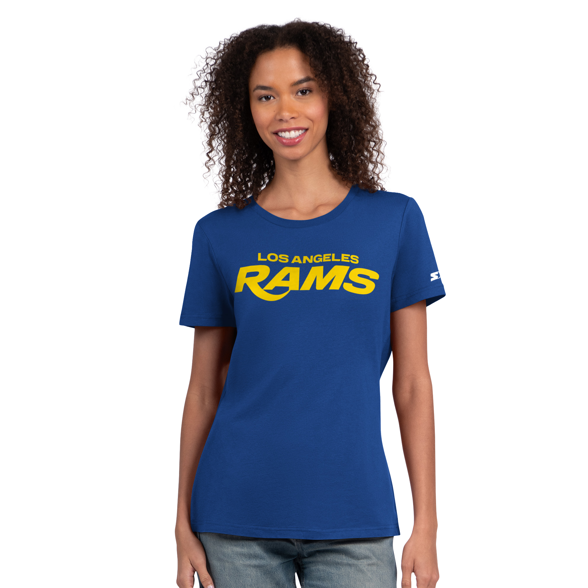Women's Starter Royal Los Angeles Rams Endzone T-Shirt