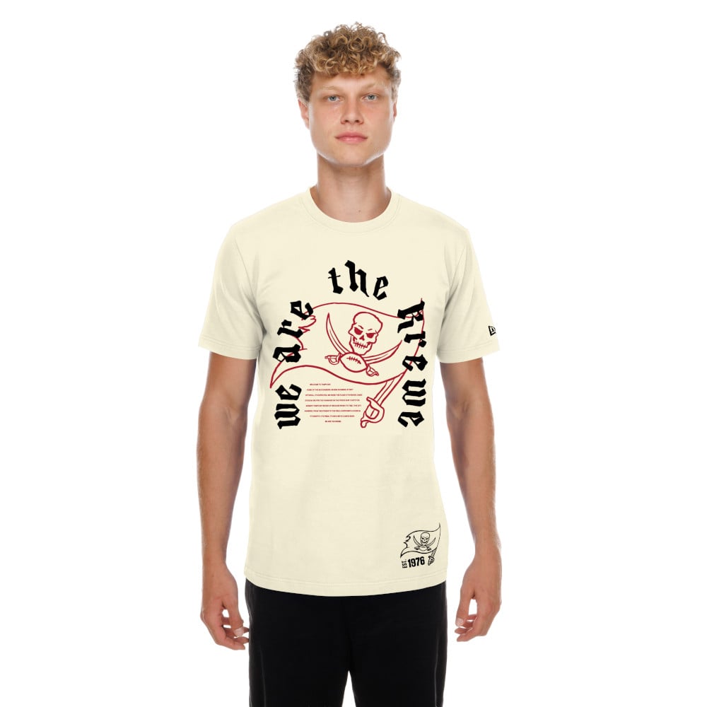 Men's New Era  Natural Tampa Bay Buccaneers We are the Krewe Draft T-Shirt