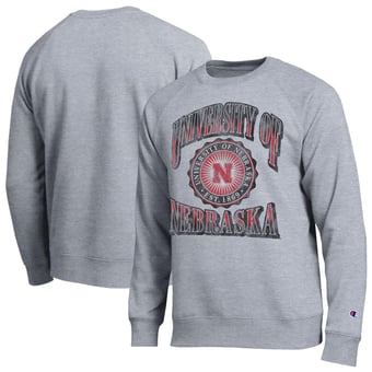 Men's Champion Heather Gray Nebraska Huskers All-Star Sweatshirt