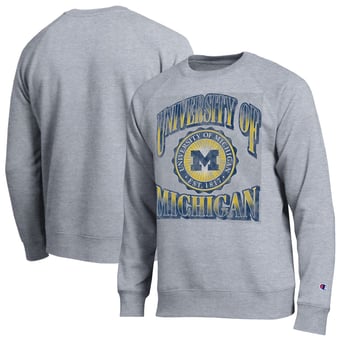 Men's Champion Heather Gray Michigan Wolverines All-Star Sweatshirt