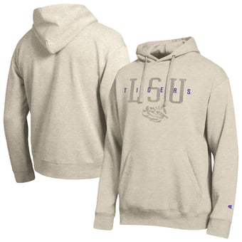 Men's Champion  Oatmeal LSU Tigers All-Star Neutral Stack Hoodie
